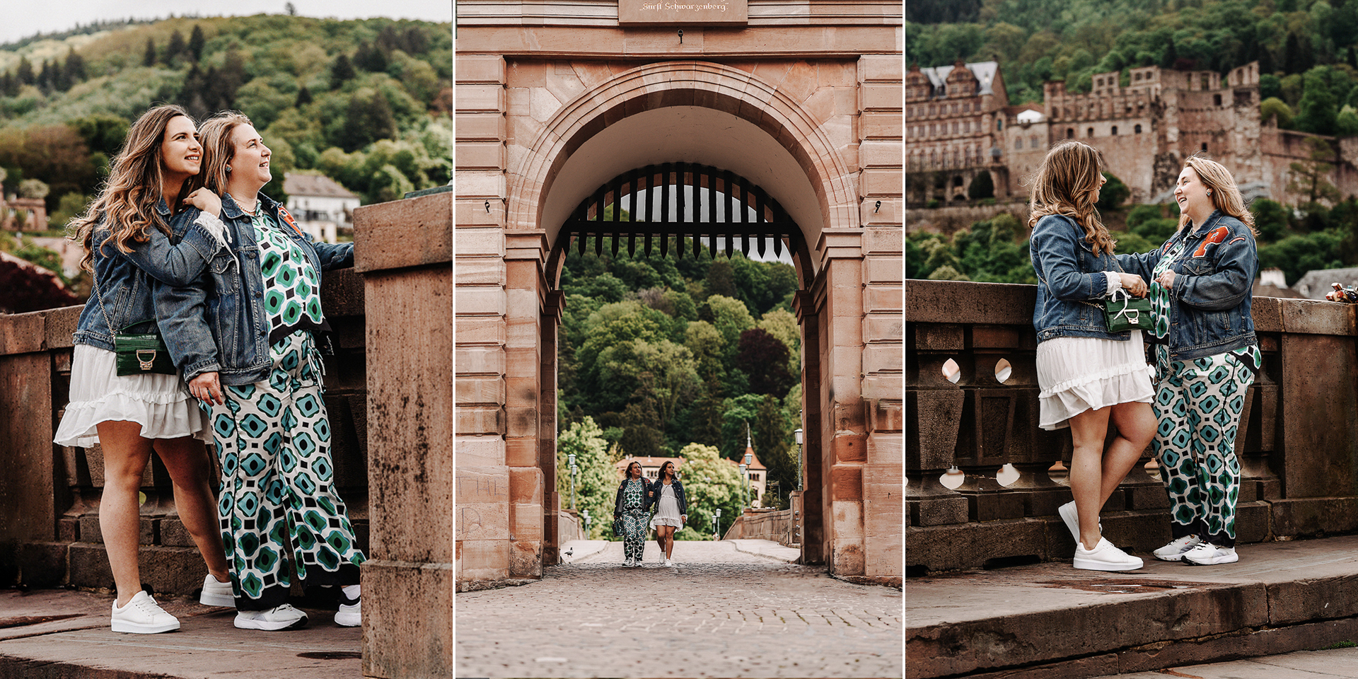 Mutter und Tochter in der Heidelberger Altstadt – unvergessliche Momente auf der Alten Brücke für ein Familienfotoshooting