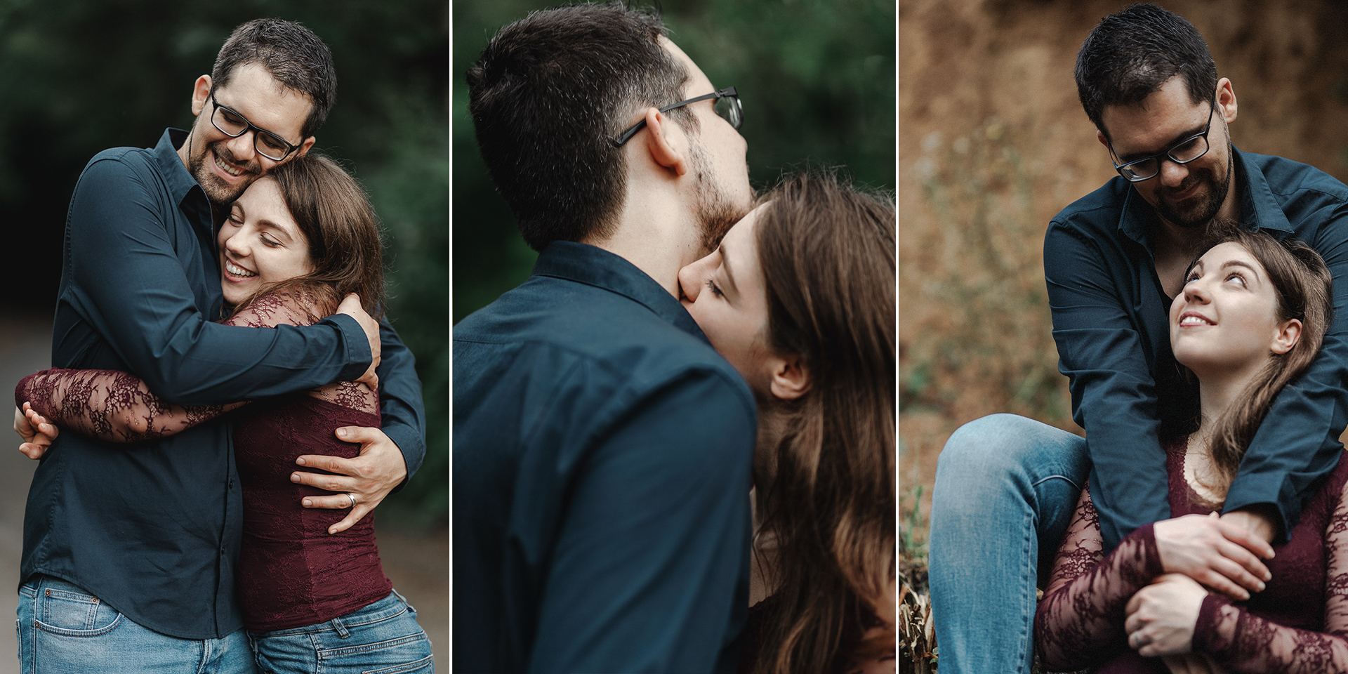 Paarshooting im Wald – natürliches und ungestelltes Fotoshooting für verliebte Paare